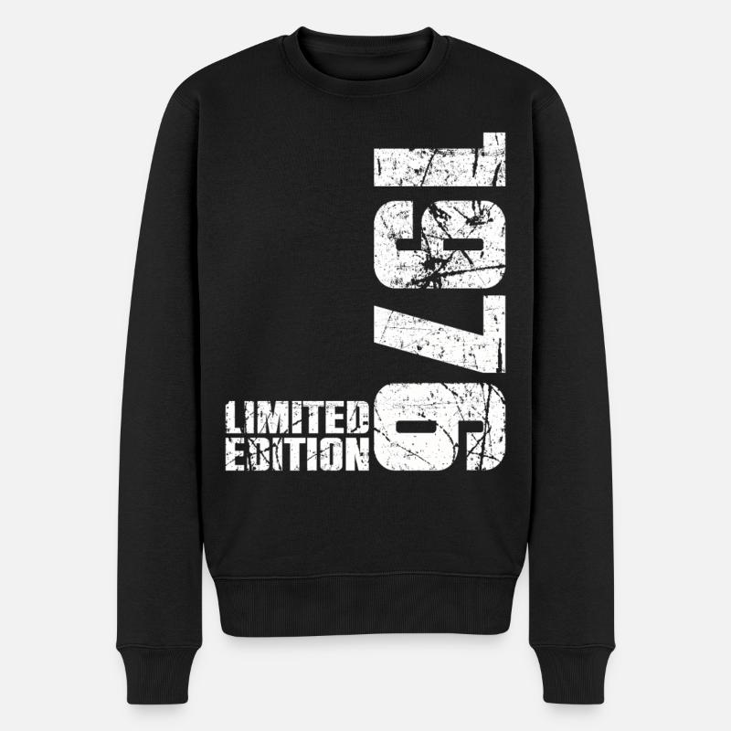 50. Geburtstag Mann Frau 50 Jahre 1976 Geschenk - Männer Premium Bio Pullover - Schwarz