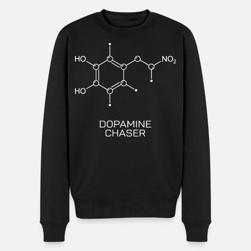 Molécule de recherche de dopamine - Pull Premium bio Homme - noir