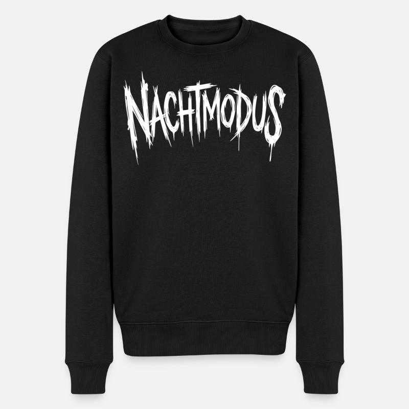 Nachtmodus - Männer Premium Bio Pullover - Schwarz