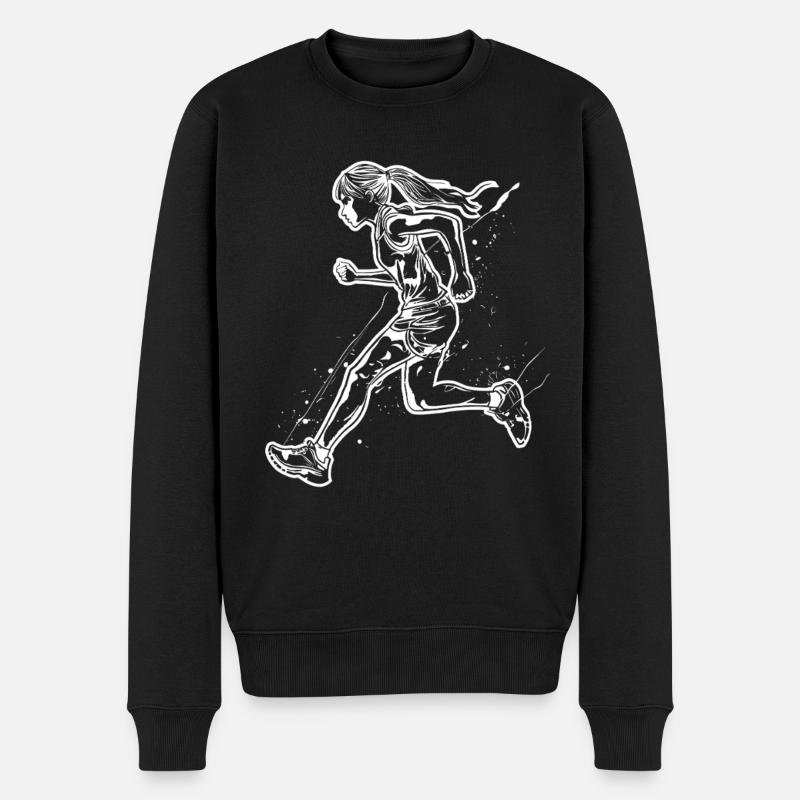 Sketch du coureur - Pull Premium bio Homme - noir