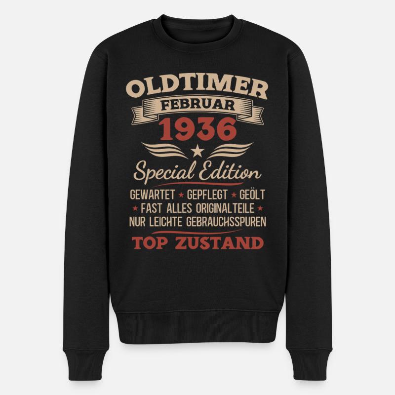 90e anniversaire Homme Millésime 1936 - Pull Premium bio Homme - noir