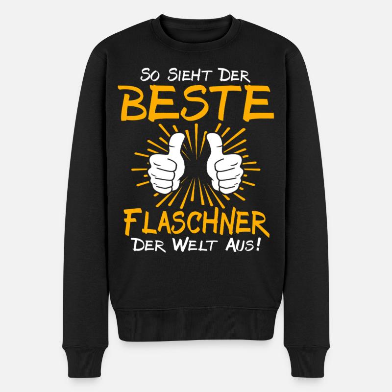 Flaschner Geschenkidee - Männer Premium Bio Pullover - Schwarz