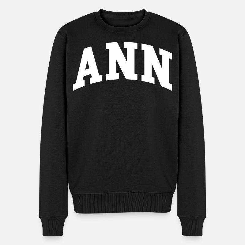Ann - Männer Premium Bio Pullover - Schwarz