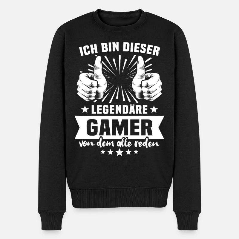 Gamer Legende - Männer Premium Bio Pullover - Schwarz