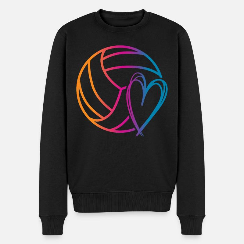 Volleyball Bold - Økologisk premium-sweatshirt til mænd - sort