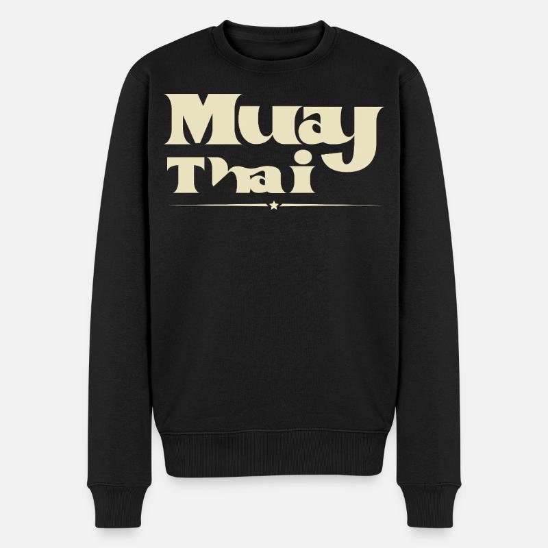 Muay Thai - Männer Premium Bio Pullover - Schwarz