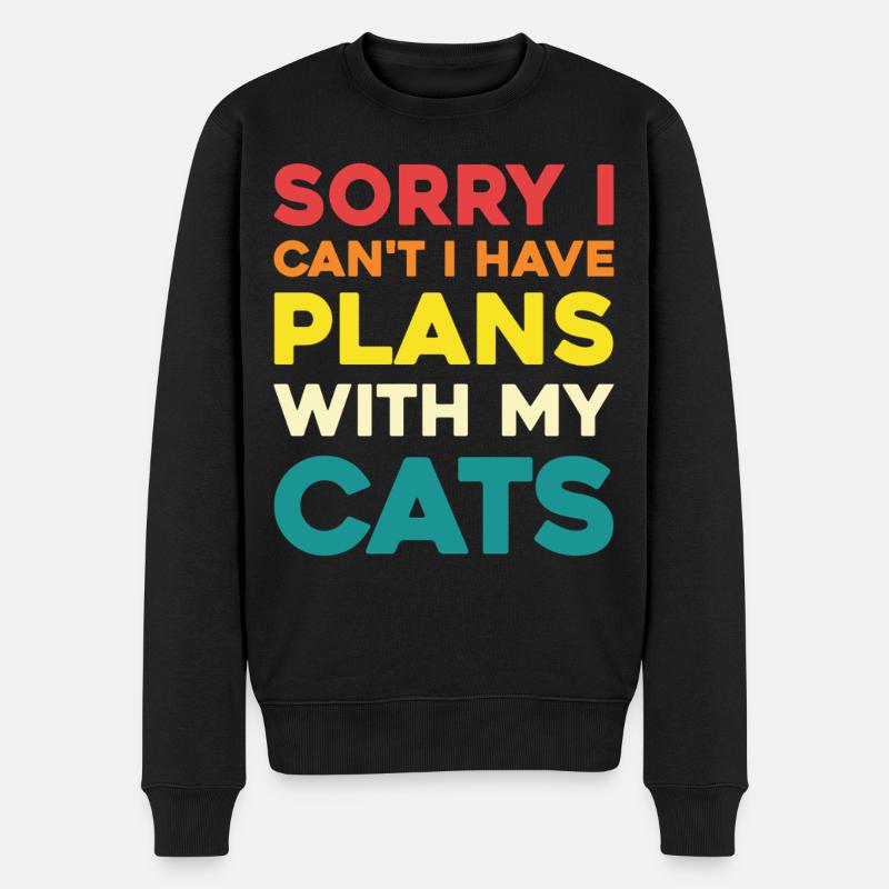 Pas de plans sans chats - Pull Premium bio Homme - noir