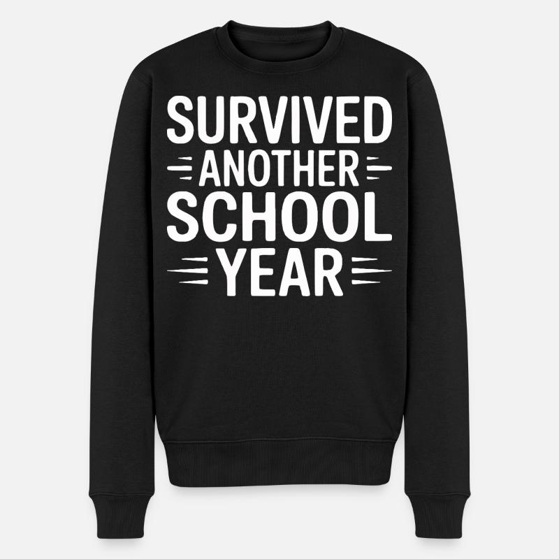 Overlevede endnu et skoleår Design - Økologisk premium-sweatshirt til mænd - sort