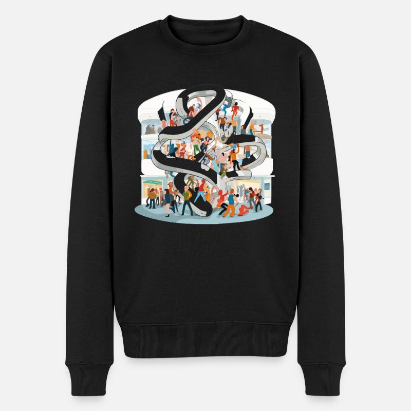 Spirale volumine dans le centre commercial - Pull Premium bio Homme - noir