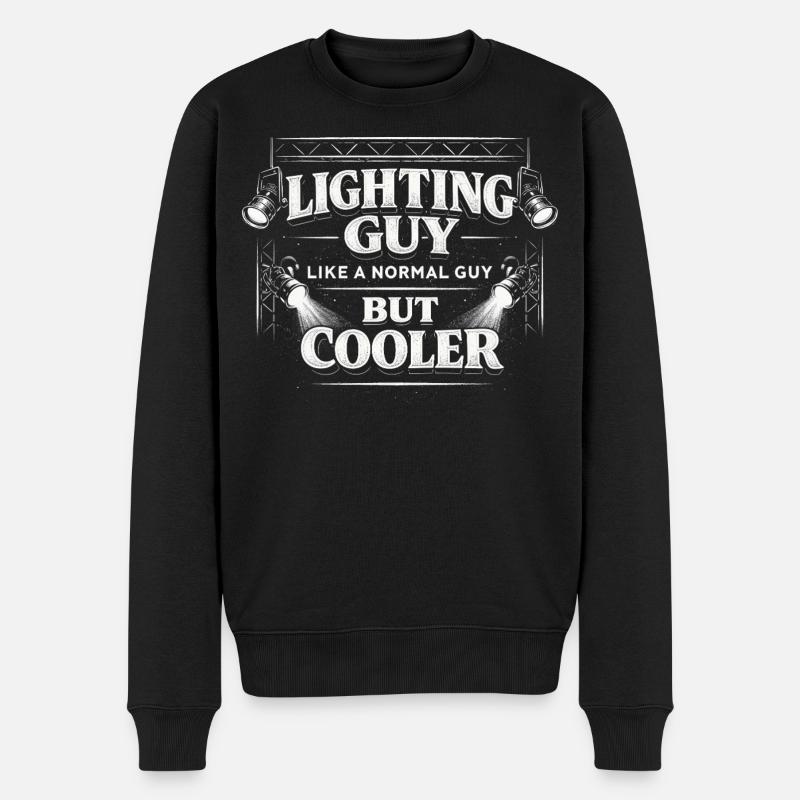 Lichttechniker Beleuchtungstechniker Lighting Guy - Männer Premium Bio Pullover - Schwarz