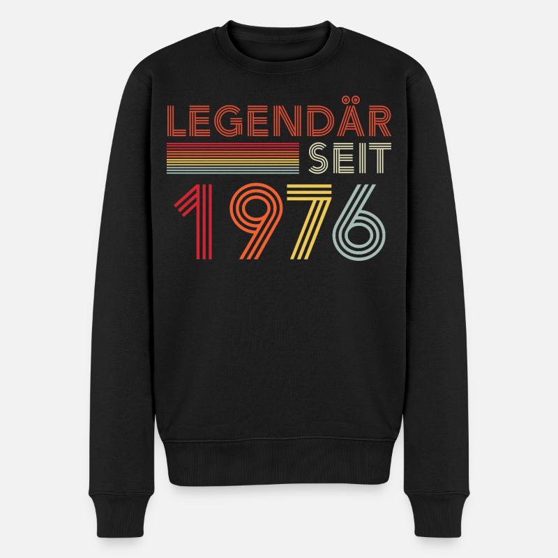 Legendär Seit 1976 Mann Geburtstag - Männer Premium Bio Pullover - Schwarz