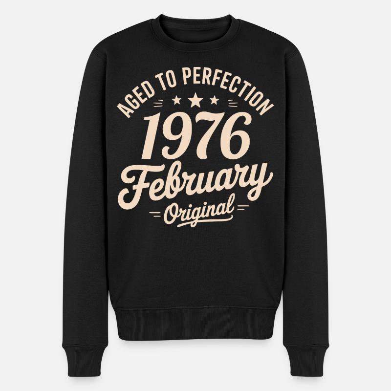 Février 1976 - February 1976 - Pull Premium bio Homme - noir