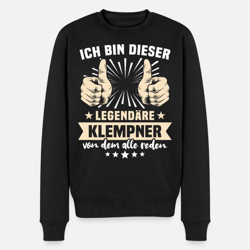 Dictons de plombier - Pull Premium bio Homme - noir