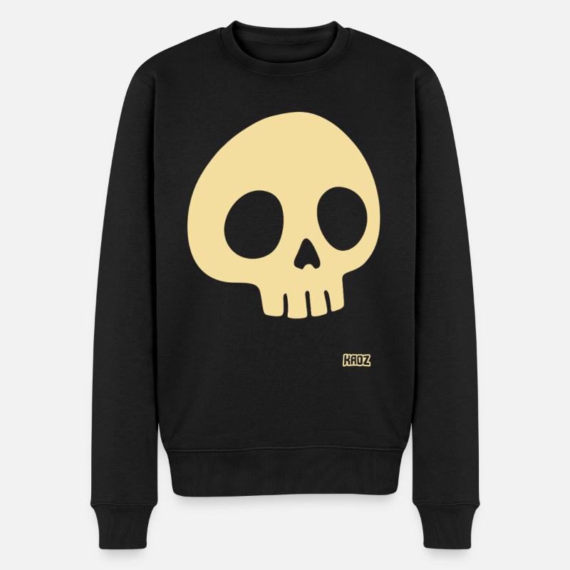 Crâne beige - Pull Premium bio Homme - noir