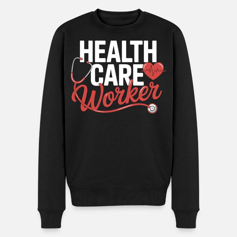 Gesundheitsfachkraft Emblem - Männer Premium Bio Pullover - Schwarz