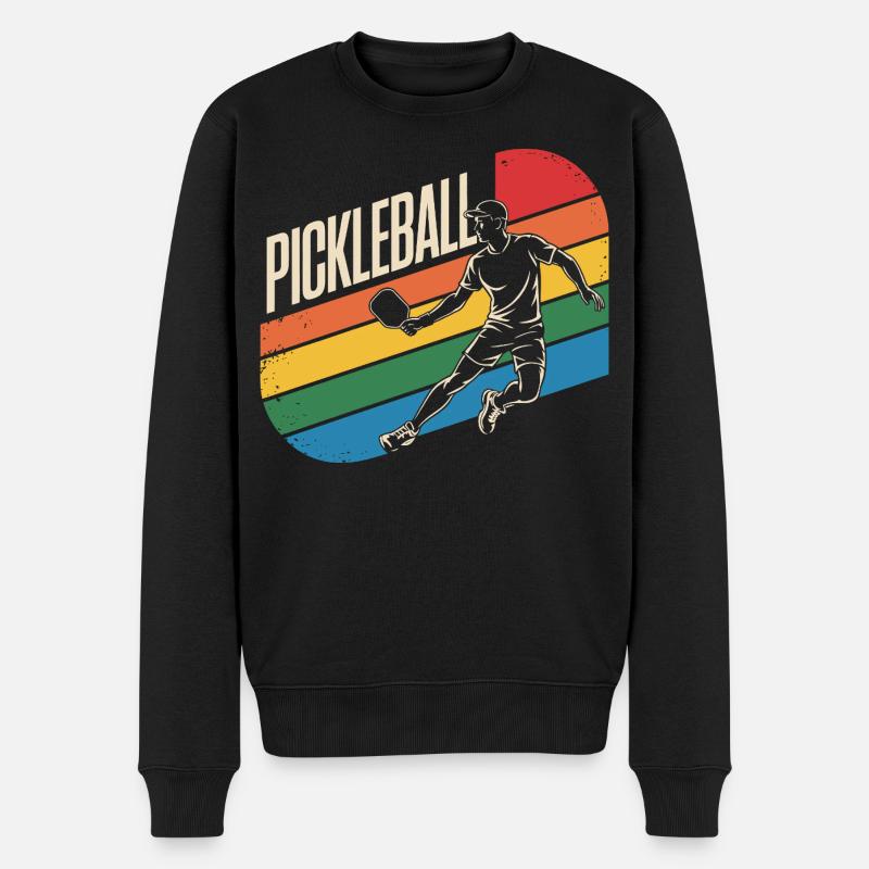 Pickleball - Männer Premium Bio Pullover - Schwarz