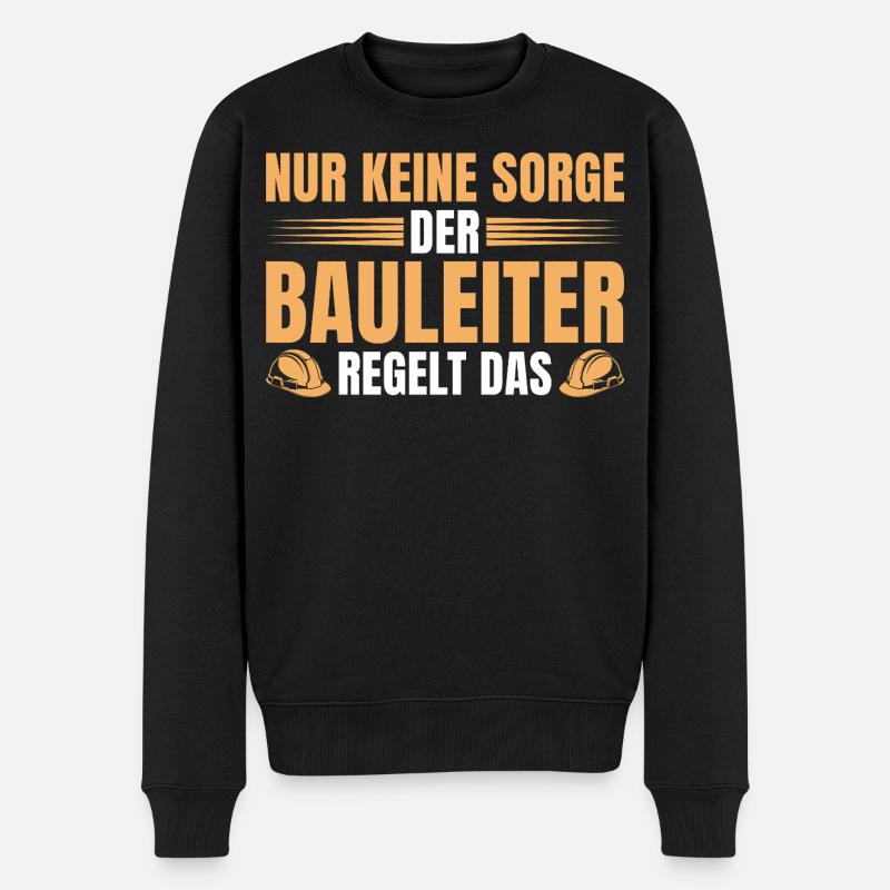 Bauleiter regelt das - Hausbau Bauherr - Männer Premium Bio Pullover - Schwarz