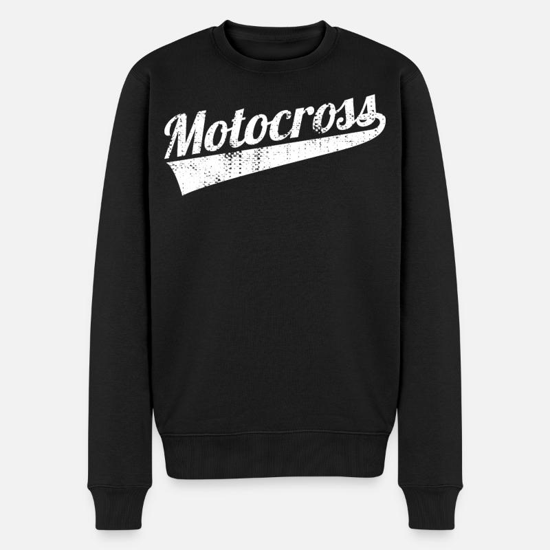 Motocross rétro - Pull Premium bio Homme - noir