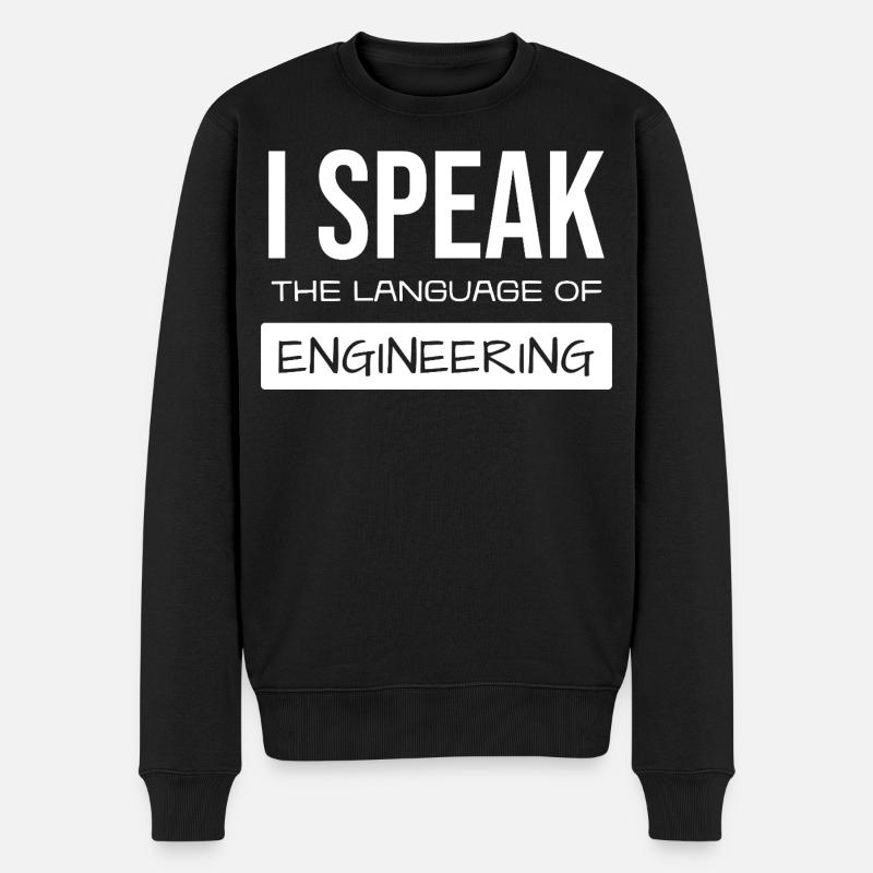 I Speak Engineering Glyphs - Männer Premium Bio Pullover - Schwarz