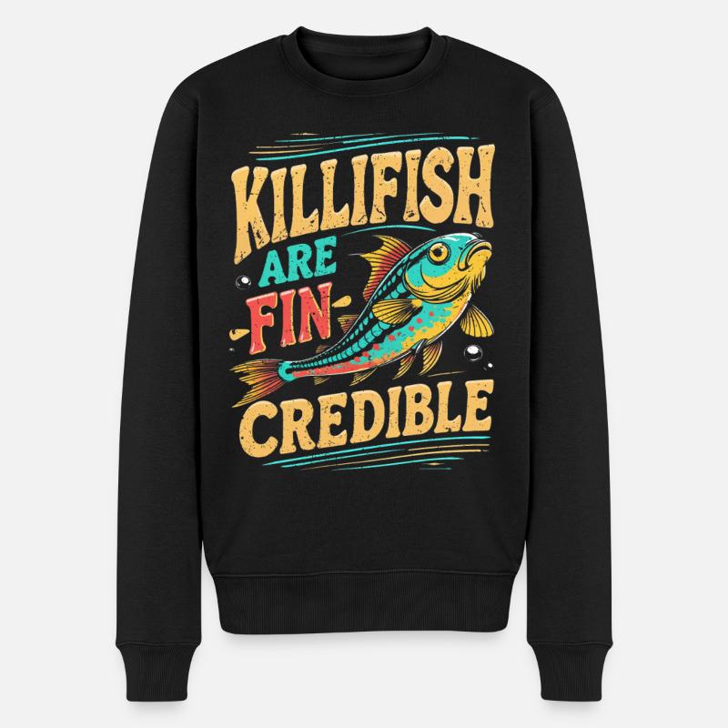 Zahnkarpfen Killfisch Zahnkärpflinge - Männer Premium Bio Pullover - Schwarz