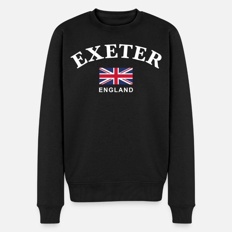 Exeter, England - Männer Premium Bio Pullover - Schwarz