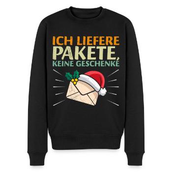 Briefträger LIEFERE PAKETE KEINE GESCHENKE - Männer Premium Bio Pullover - Schwarz - Vorne - Nico (187cm)
