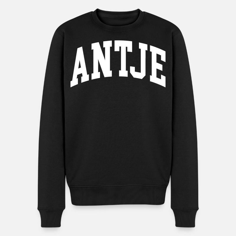 Antje - Männer Premium Bio Pullover - Schwarz