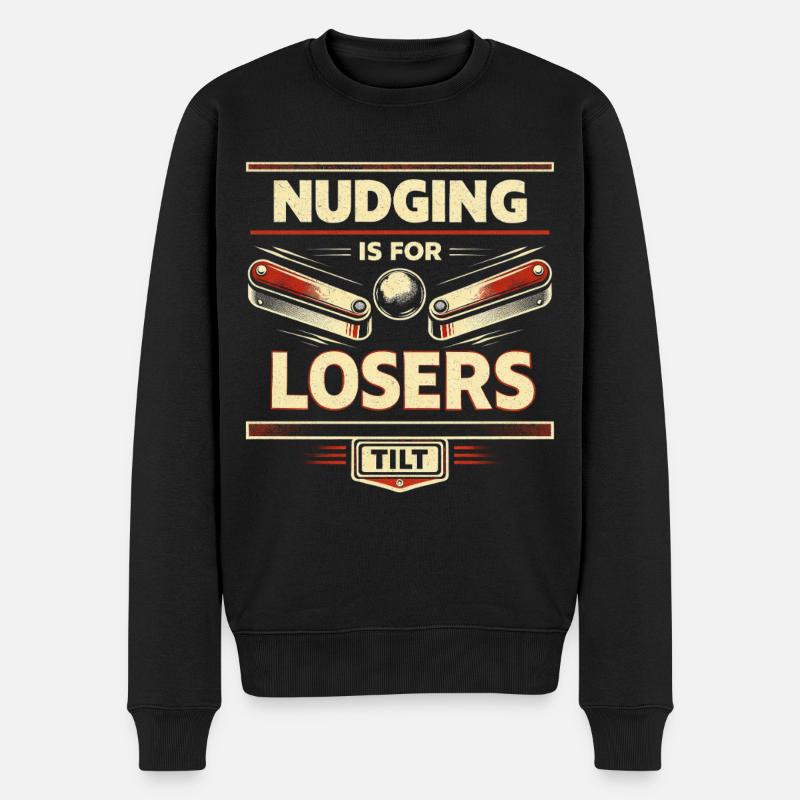 Pinball Flipperspieler - Männer Premium Bio Pullover - Schwarz