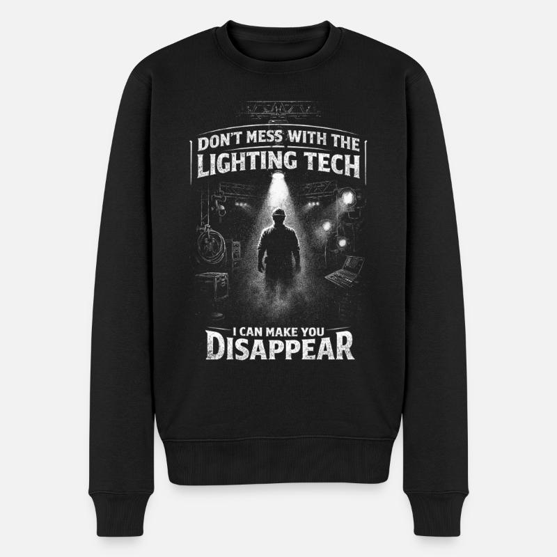 Lichttechniker Beleuchtungstechniker - Männer Premium Bio Pullover - Schwarz