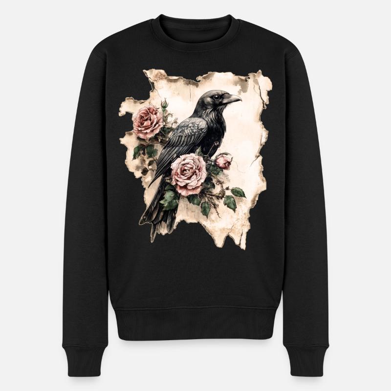 Rabe - Männer Premium Bio Pullover - Schwarz