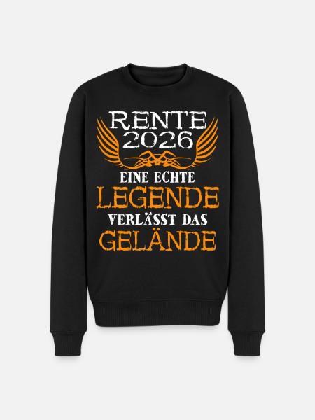 Rente 2026 Rentner Legende - Männer Premium Bio Pullover - Schwarz