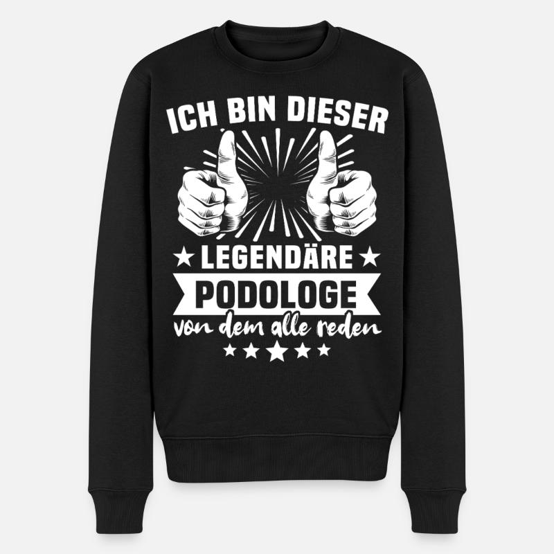 Podologe Legende - Männer Premium Bio Pullover - Schwarz
