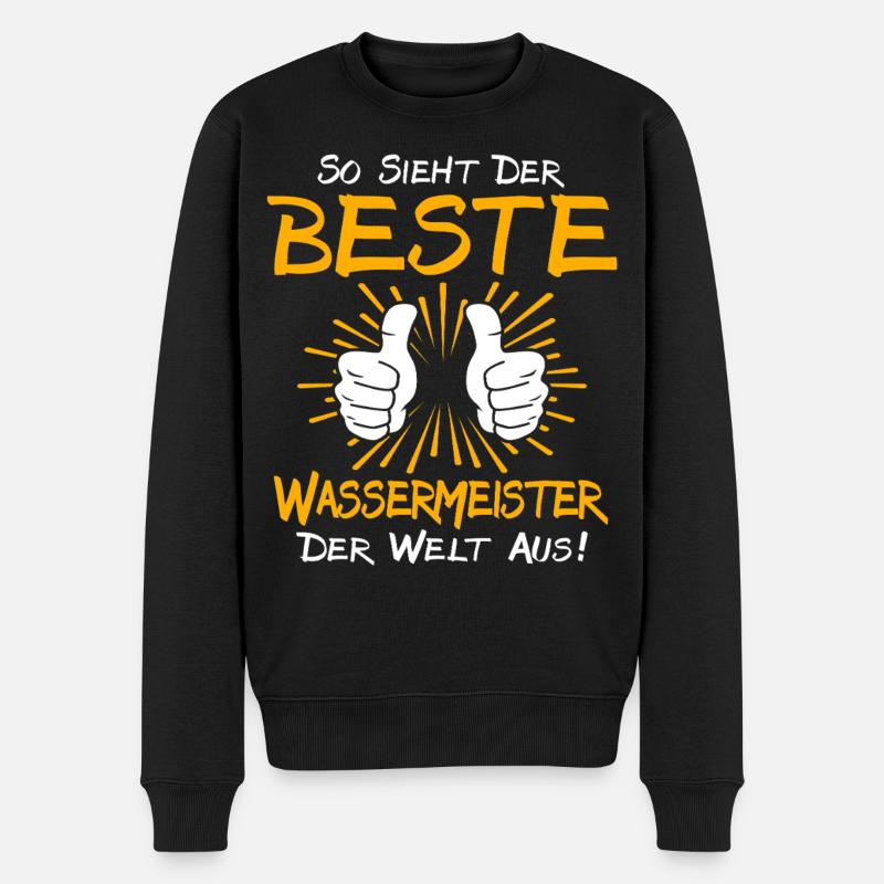 Wassermeister Geschenkidee - Männer Premium Bio Pullover - Schwarz