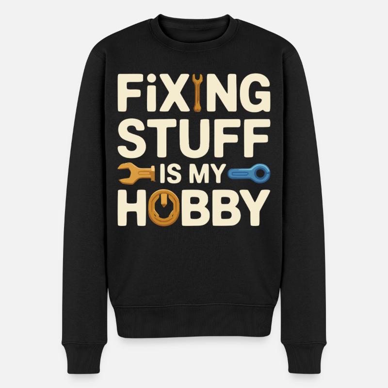 Réparer des trucs est mon hobby - Pull Premium bio Homme - noir