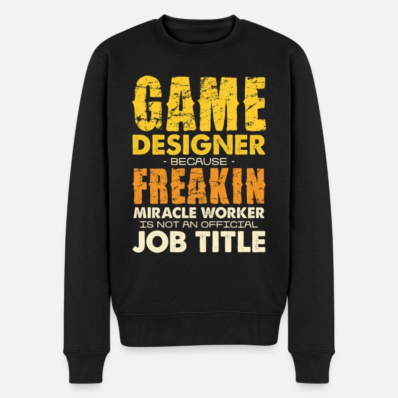 Game Designer Wunderwerker - Økologisk premium-sweatshirt til mænd - sort