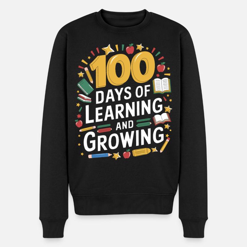 100 jours d’apprentissage et de croissance - Pull Premium bio Homme - noir