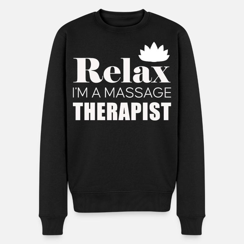 Chemise Relax Massage Therapy - Pull Premium bio Homme - noir