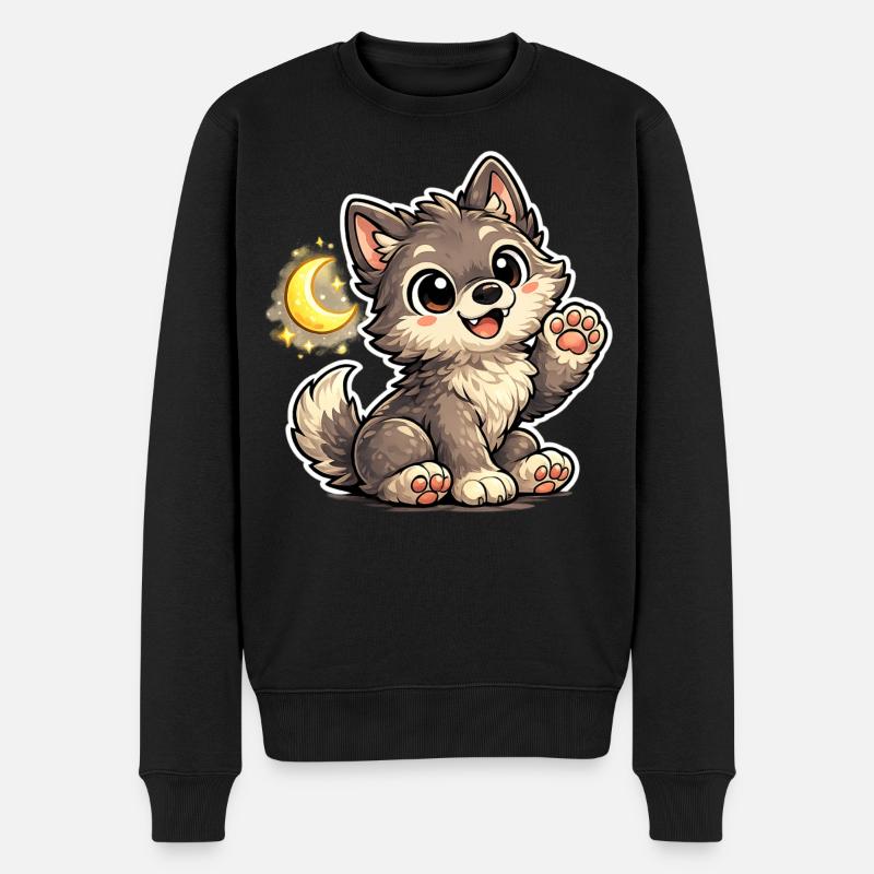 Patte Câline de Mondnacht Wolfchen - Pull Premium bio Homme - noir