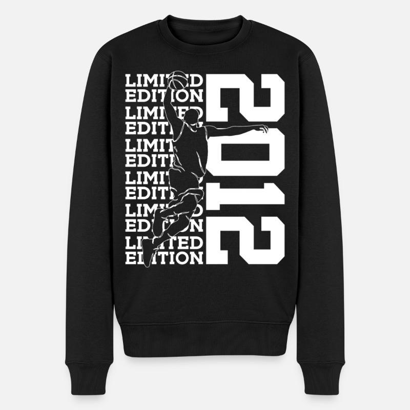 LIMITED EDITION 2012 BASKETBALL 14. GEBURTSTAG - Männer Premium Bio Pullover - Schwarz