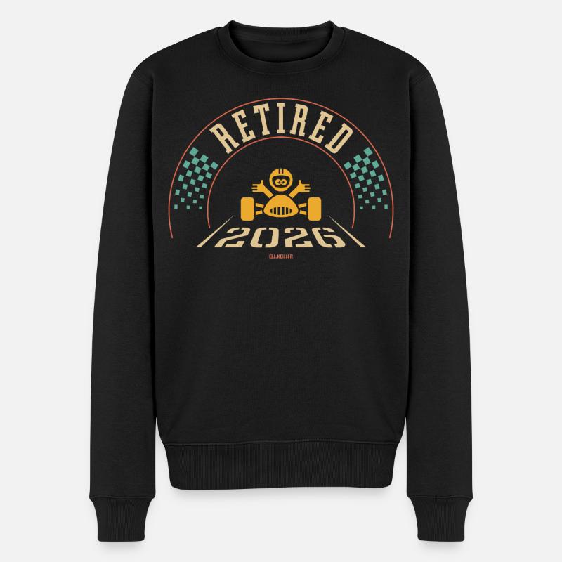 Im Ruhestand 2026 (Ruhestand / Ruhestand / 4C) - Männer Premium Bio Pullover - Schwarz