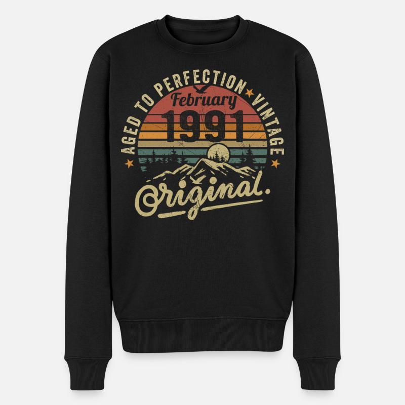 Février 1991 - Pull Premium bio Homme - noir