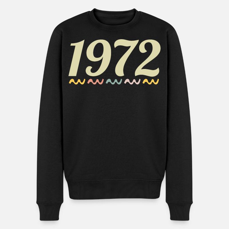 1972 - Männer Premium Bio Pullover - Schwarz