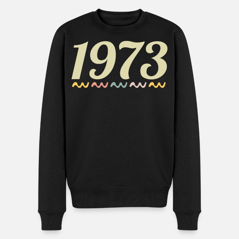 1973 - Männer Premium Bio Pullover - Schwarz