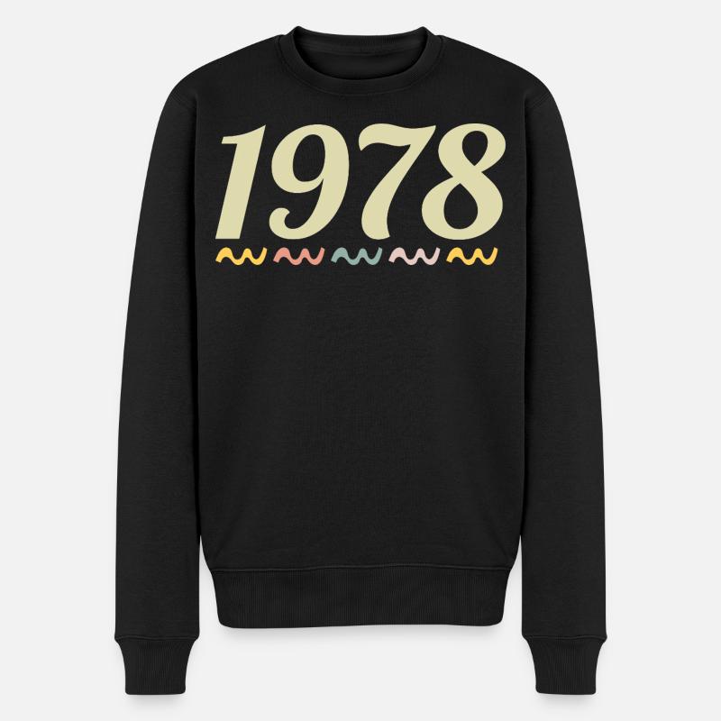1978 - Männer Premium Bio Pullover - Schwarz