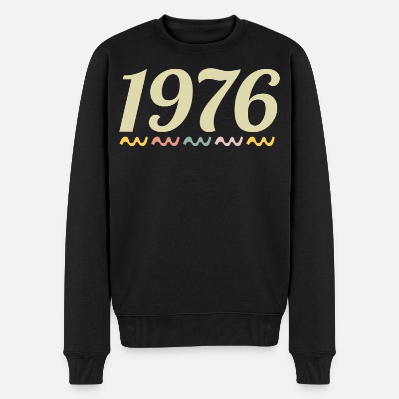 1976 - Männer Premium Bio Pullover - Schwarz