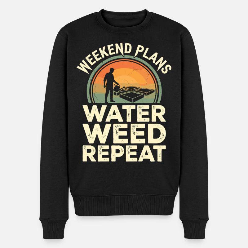 Weekend Plans Garten Humor - Männer Premium Bio Pullover - Schwarz