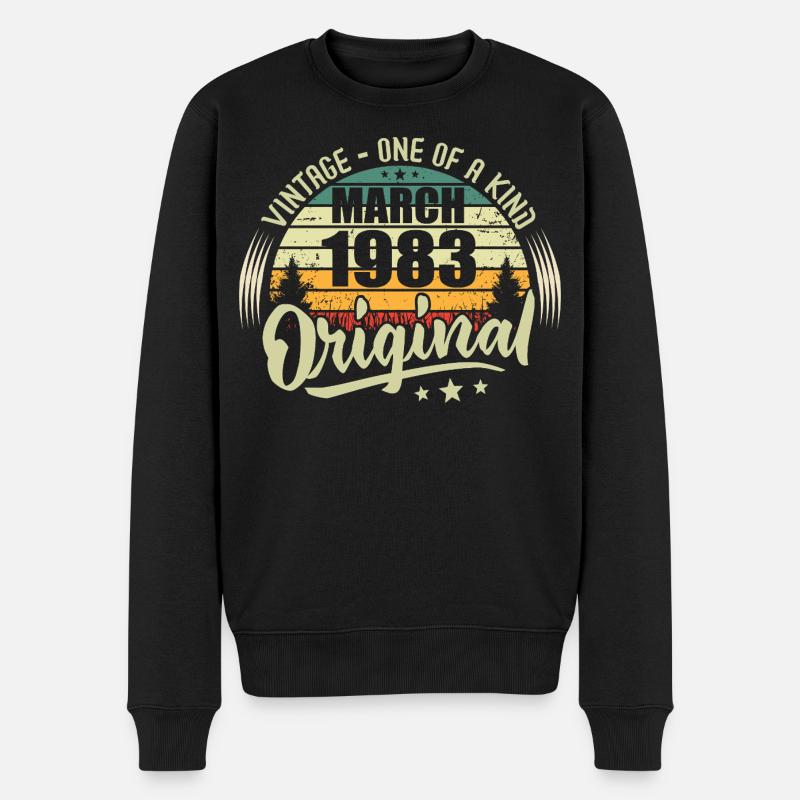 Légende Vivante Depuis Mars 1983 - Pull Premium bio Homme - noir