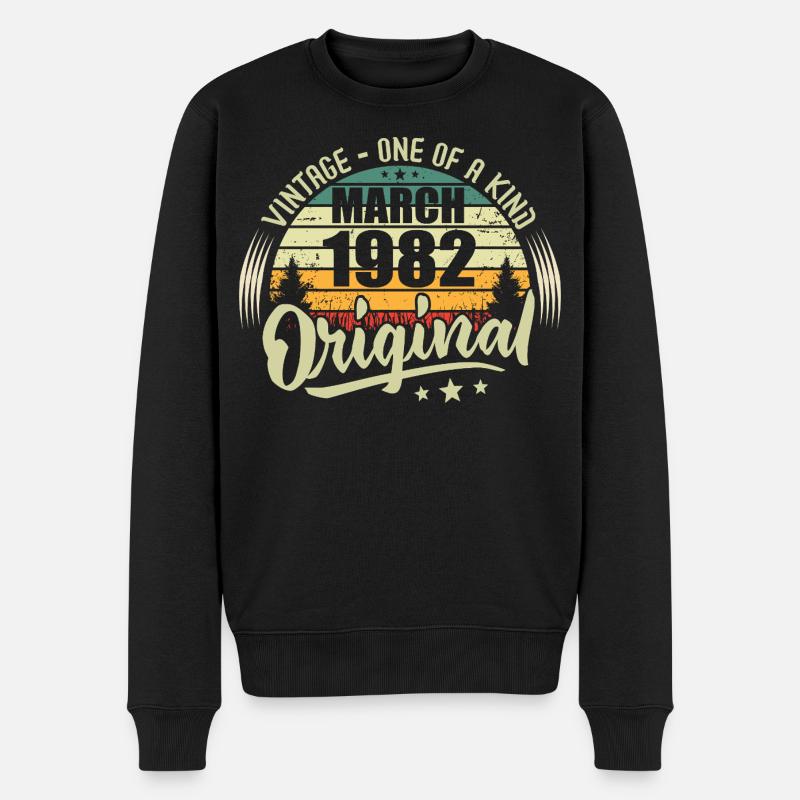 Légende Vivante Depuis Mars 1982 - Pull Premium bio Homme - noir