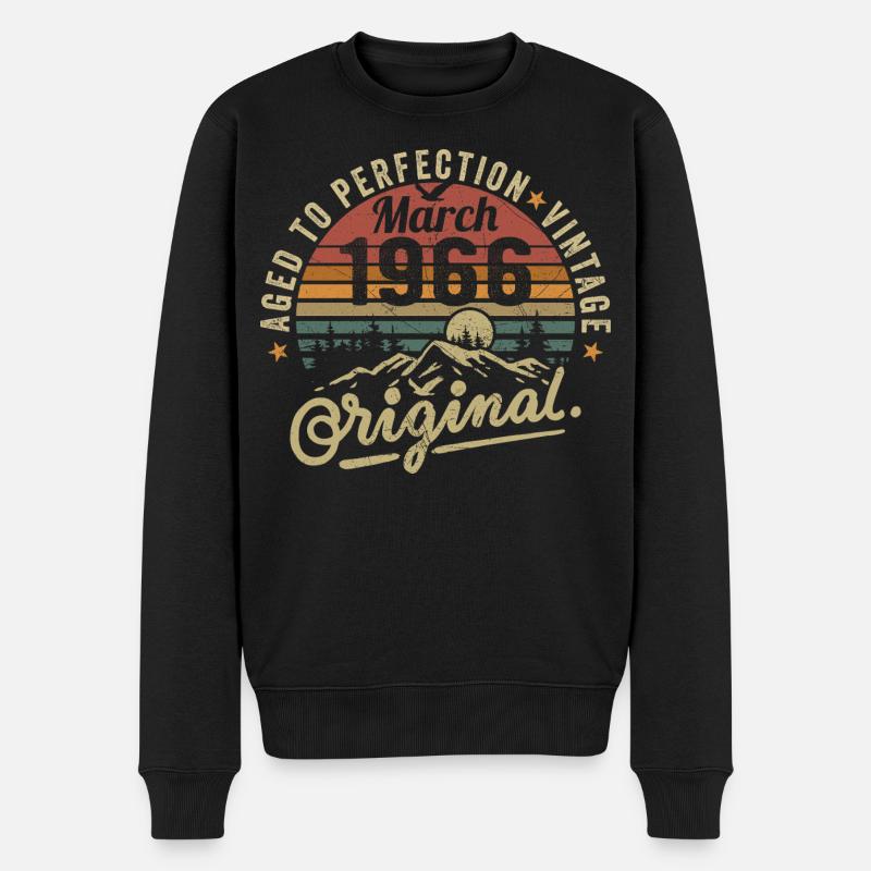 März 1966 - Männer Premium Bio Pullover - Schwarz