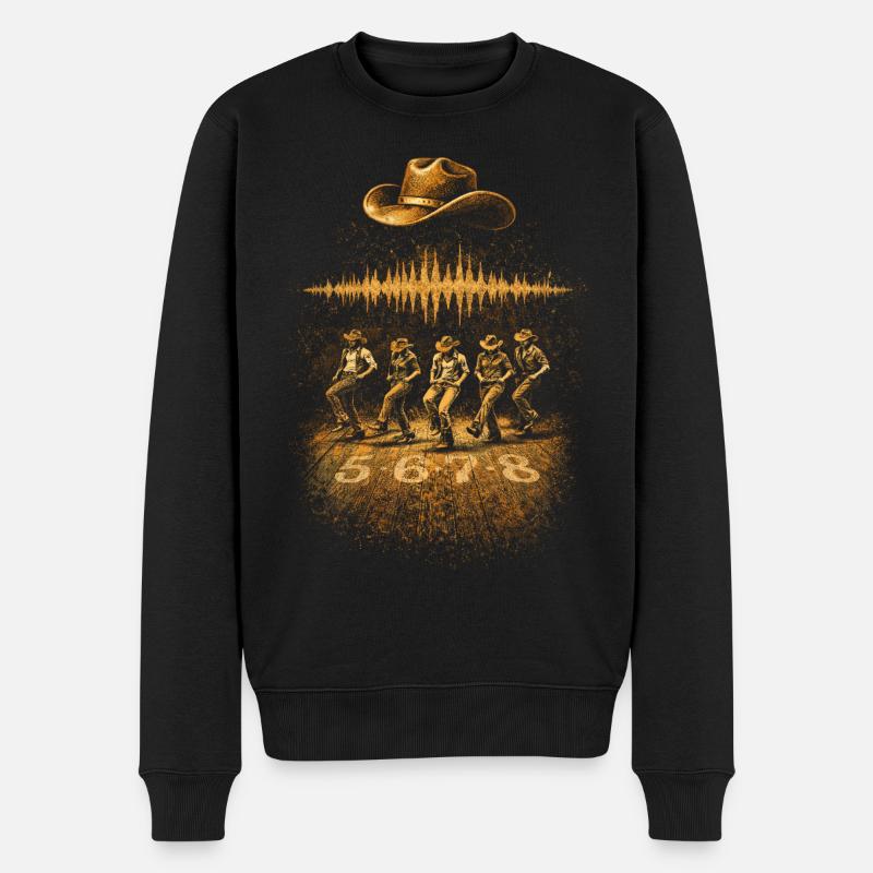 Line Dance Line Dancer 5678 - Økologisk premium-sweatshirt til mænd - sort